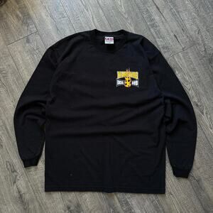 Vintage Y2K Black Flame Teamster Local Union California Film Longsleeve